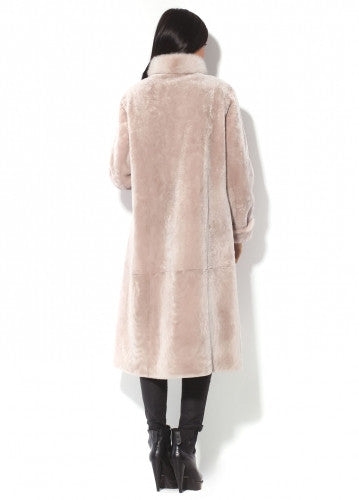 Beige mouton fur coat Madeleine