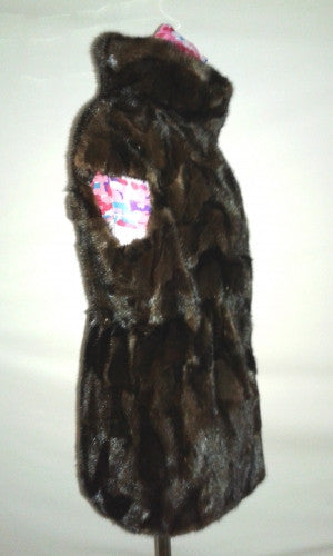 Brown mink fox vest  Melani