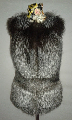 Grey silver fox vest  Sofa