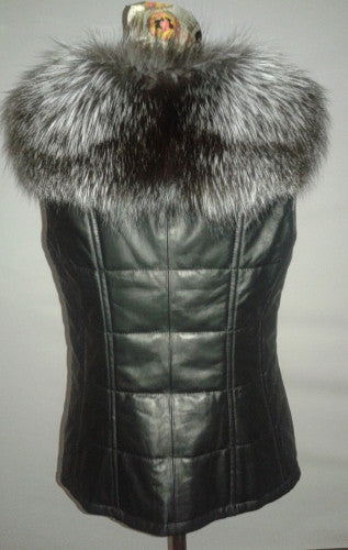 Grey silver fox vest  Sofa