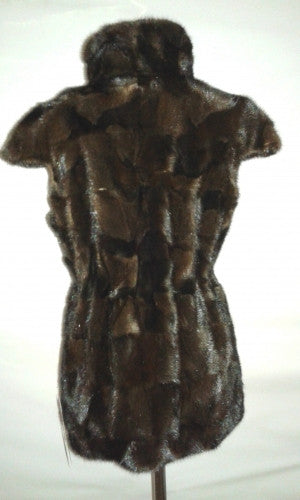 Brown mink fox vest  Melani