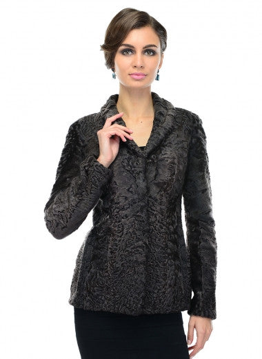 Black karakul fur coat Ebel