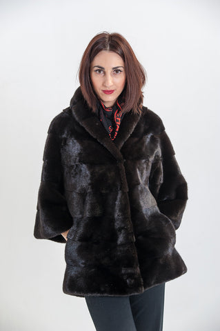 Black mink fur coat Monroe