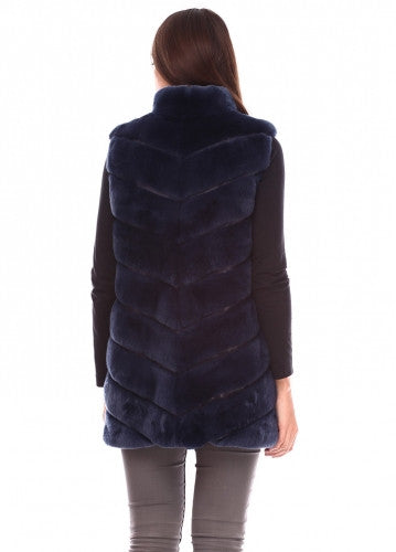 Indigo beaver fox vest  Rita