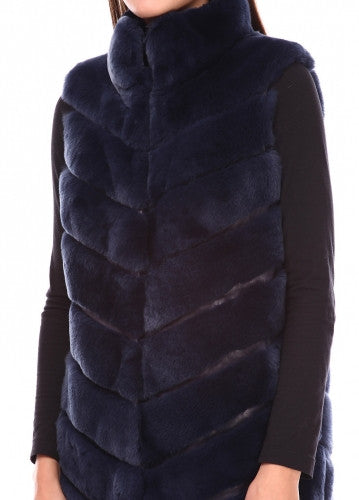 Indigo beaver fox vest  Rita
