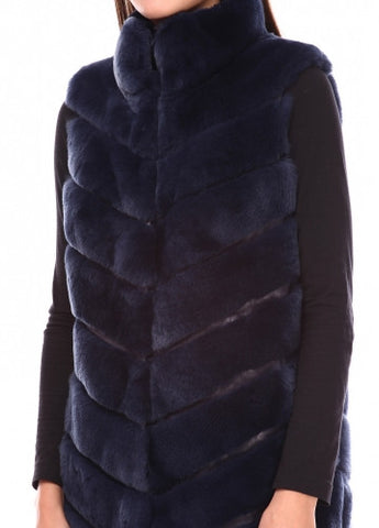 Indigo beaver fox vest  Rita