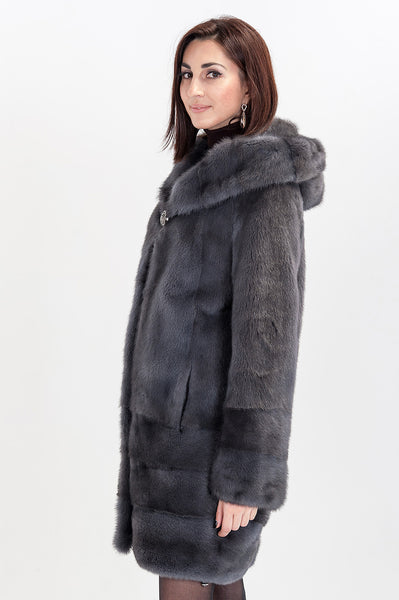 Graphite mink fur coat Payton