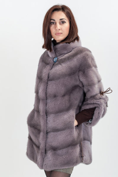 Violet mink fur coat Becki