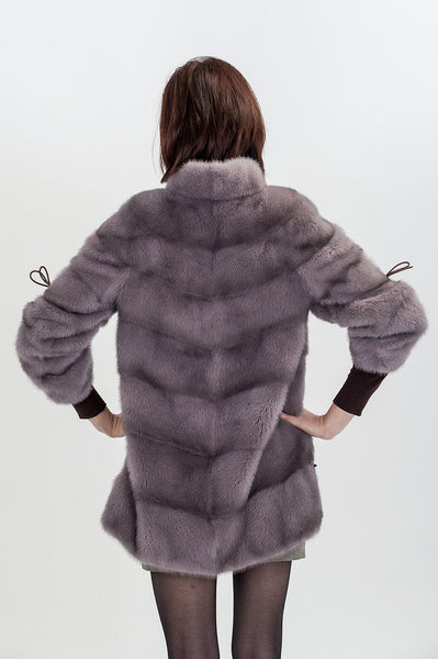 Violet mink fur coat Becki