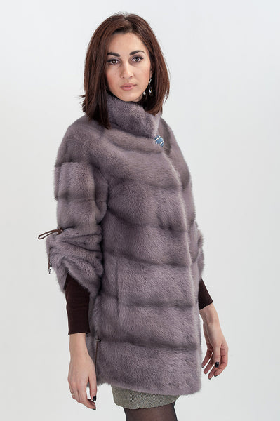 Violet mink fur coat Becki