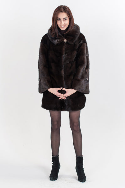 Brown mink fur coat  Gabby