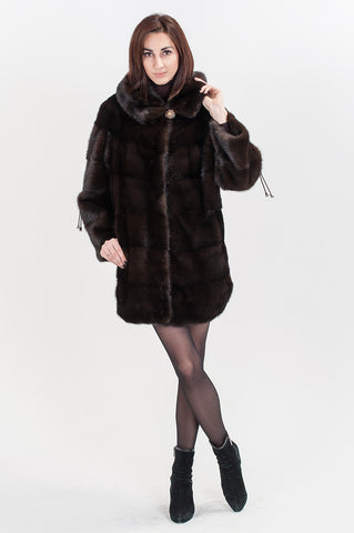 Brown mink fur coat  Gabby