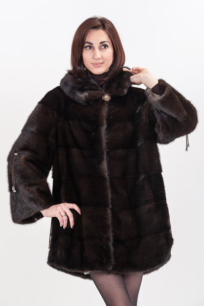 Brown mink fur coat  Gabby