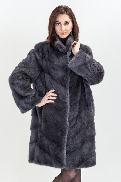 Graphite mink fur coat Ingrid(26)