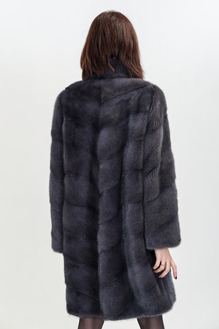 Graphite mink fur coat Ingrid(26)