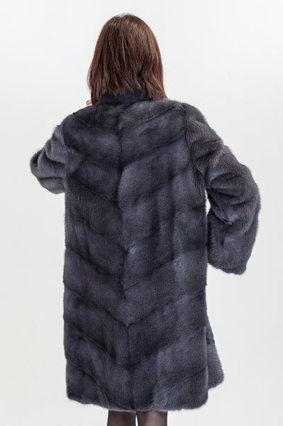 Graphite mink fur coat Ingrid(26)