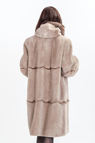 Brown beaver fur coat Jacqueline