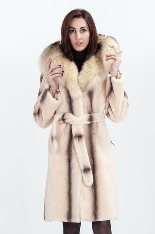 White beaver fur coat India