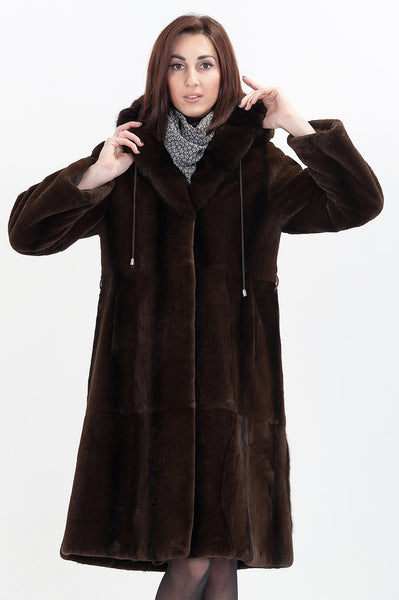 Brown beaver fur coat Maribet