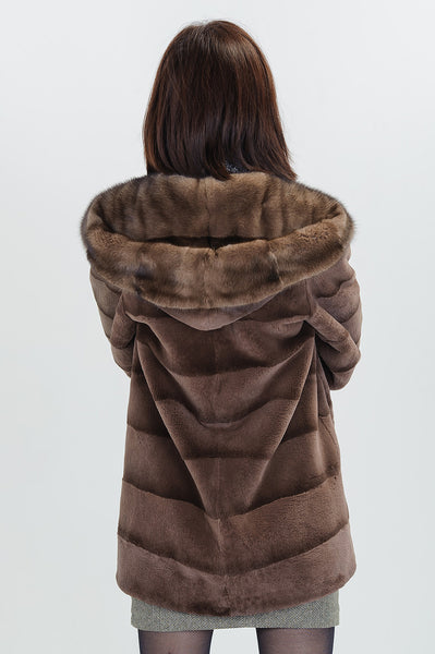 Brown beaver fur coat Hazer