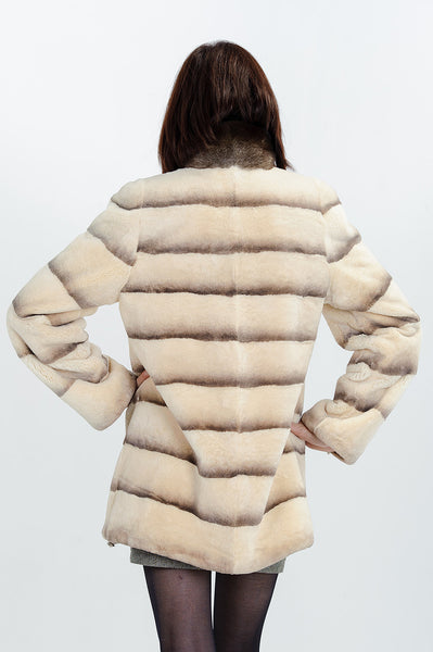 White beaver fur coat Frida 2