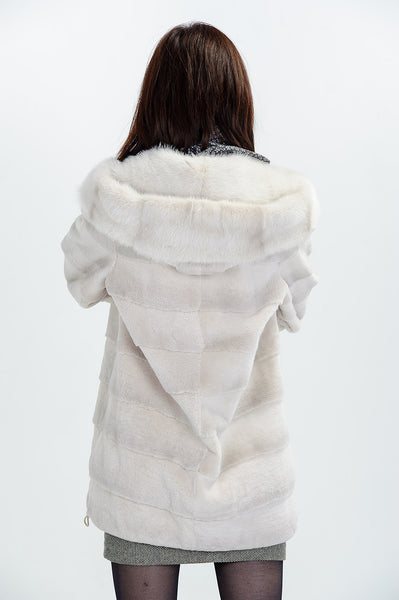 Grey beaver fur coat Hazer