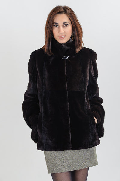 Brown beaver fur coat Tomila