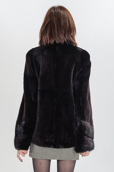 Brown beaver fur coat Tomila