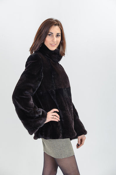 Brown beaver fur coat Tomila