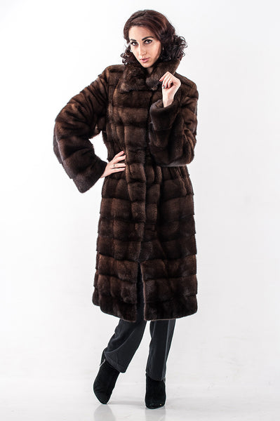 Brown mink fur coat Berta