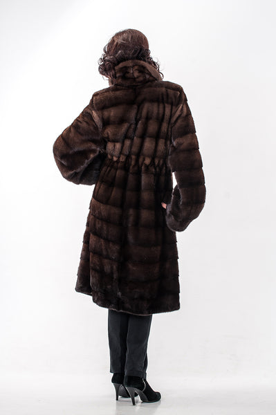 Brown mink fur coat Berta