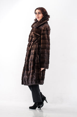 Brown mink fur coat Berta