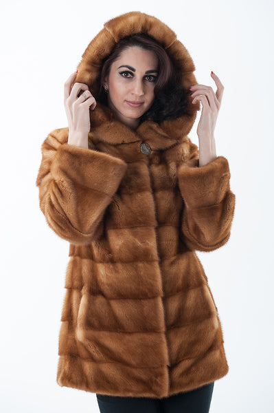 Gold mink fur coat Felisa