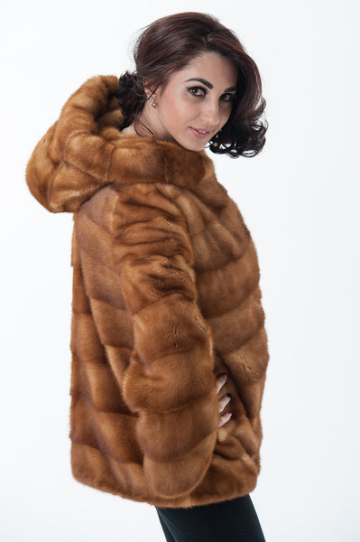 Gold mink fur coat Felisa