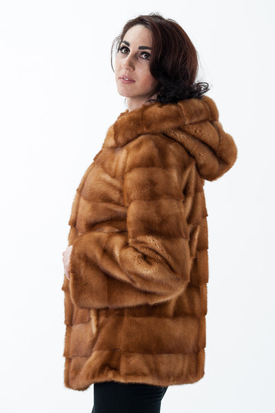 Gold mink fur coat Felisa