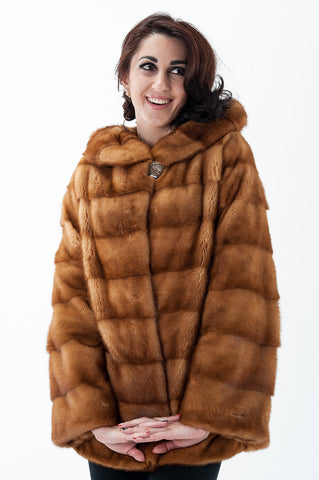 Gold mink fur coat Felisa