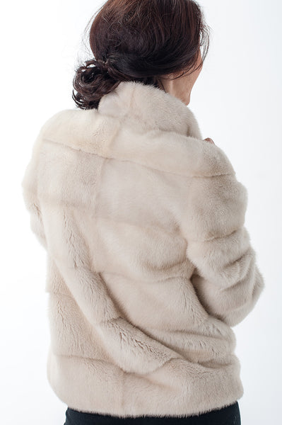 Pearl mink fur coat Geneva