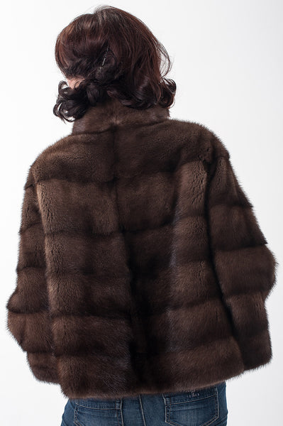 Brown mink fur coat Blanka