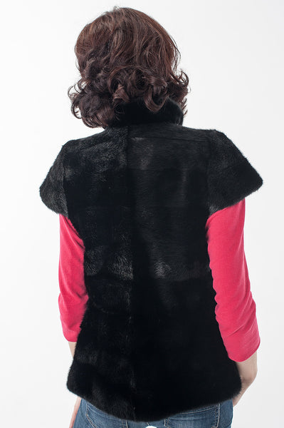 Black mink fox vest  Kaleria