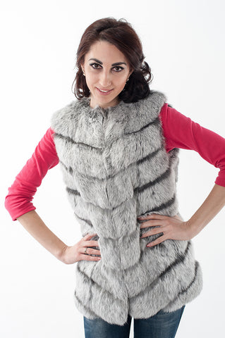 Grey rabbit fox vest Roxу