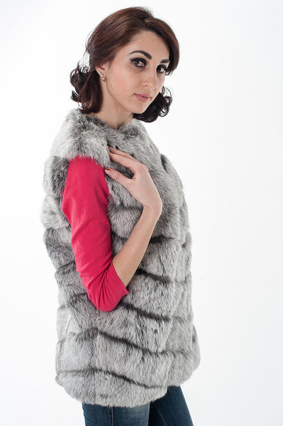 Grey rabbit fox vest Roxу