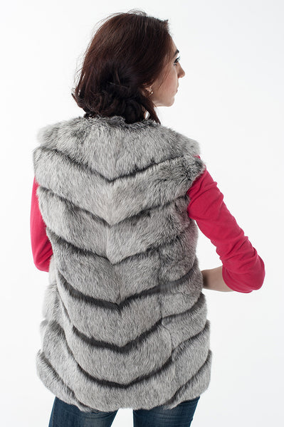 Grey rabbit fox vest Roxу