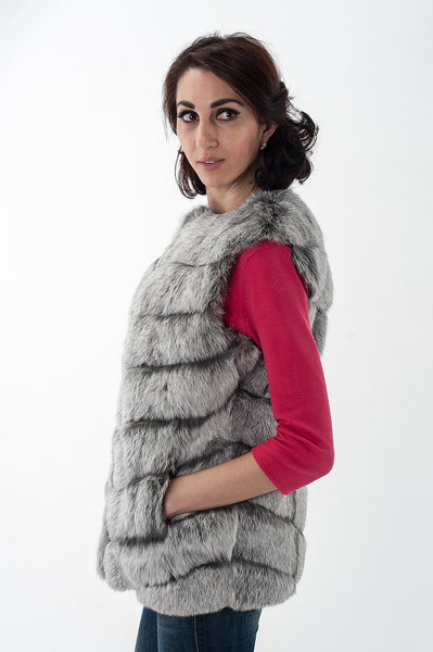 Grey rabbit fox vest Roxу