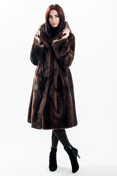 Brown mink fur coat Elizabeth (4)