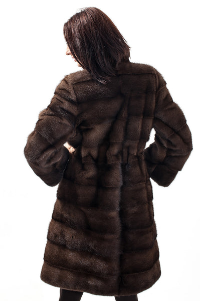 Brown mink fur coat Pamela 2