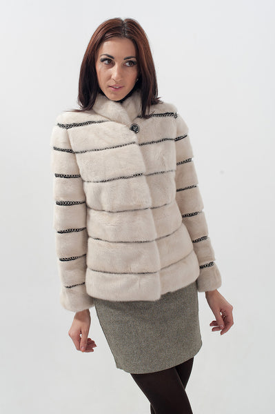 Pearl mink fur coat Sabina