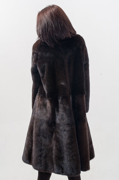 Brown mink fur coat Yumanita