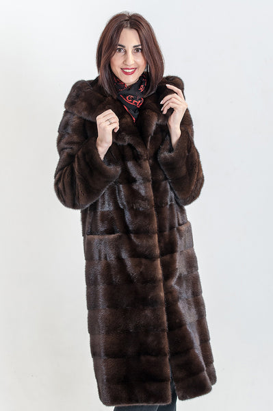 Brown mink fur coat Caesar