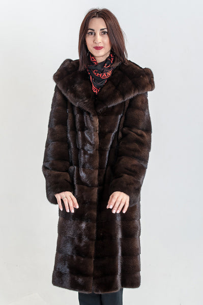 Brown mink fur coat Caesar