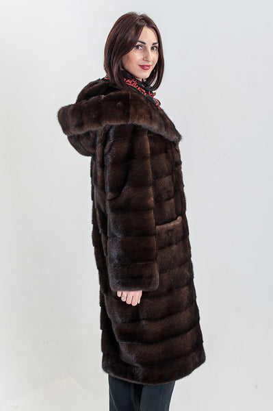 Brown mink fur coat Caesar